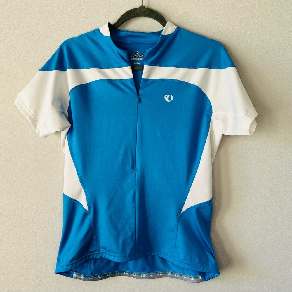 Pearl Izumi Women’s Blue and White Cycling Top Medium